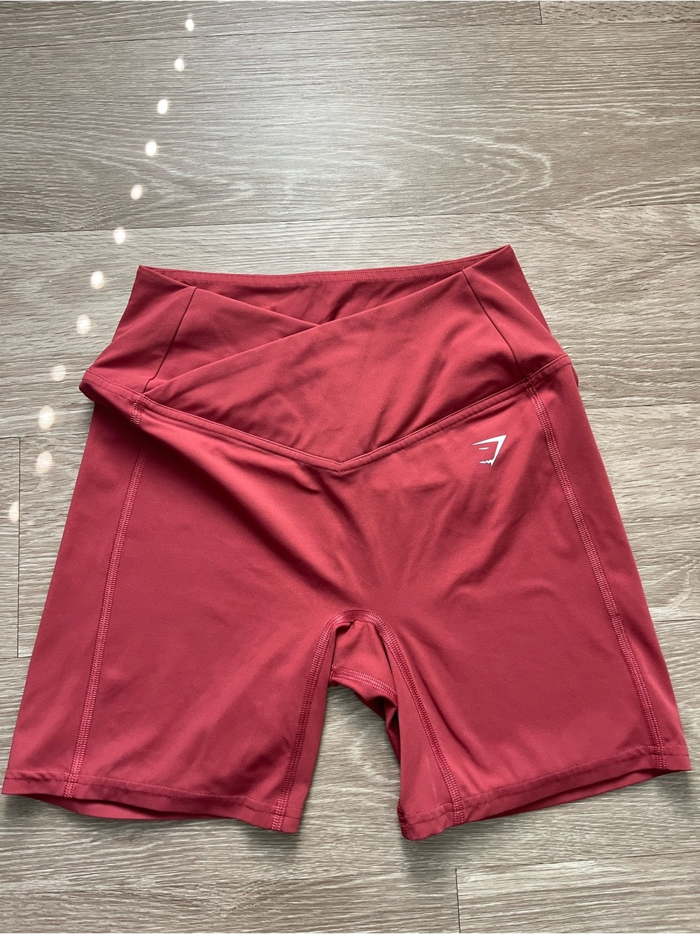Gymshark Red Crossover Workout Shorts